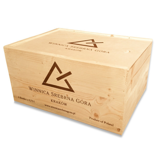 Zestaw Srebrna Góra - szlachetne szczepy + drewniana skrzynia