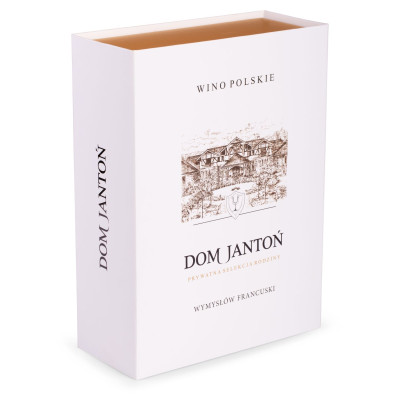 Dom Jantoń Blanc de Blancs + 2 kieliszki w pudełku