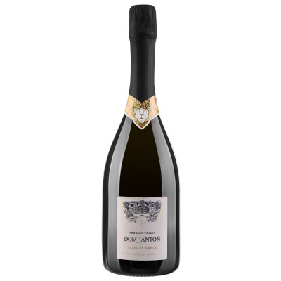 Dom Jantoń Blanc de Blancs + 2 kieliszki w pudełku