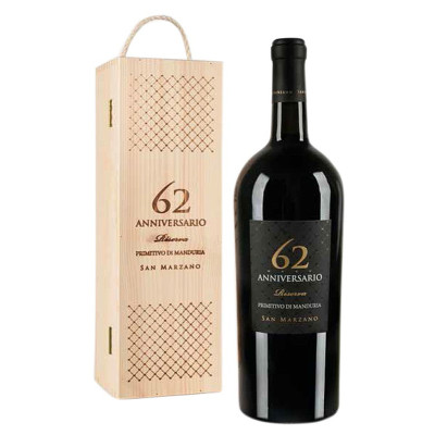 Cantine San Marzano Anniversario 62" Riserva Primitivo di Manduria DOP  MAGNUM 1,5l