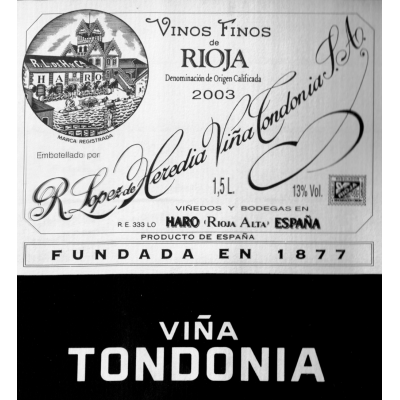 Vina Tondonia Reserva Lopez de Heredia Rioja DOC
