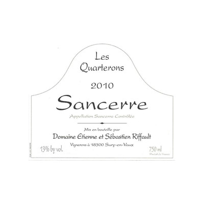 Sébastien Riffault Les Quarterons Sancerre AOC Sébastien Riffault Les Quarterons Sancerre AOC